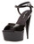 Sexy Womens 6" Exclusive Black Mule "Ignited" Flame Heel Qtr Strap Shoes