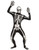 Black White Adult Disappearing Man Skeleton Halloween Full Body Suit Jumpsuit