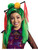 Child Girls Monster High Jinifire Jinafire Long Black Green Geisha Costume Wig