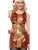 Adult's Womens Christmas Santa Wrapped Present Sequin Dress Costume