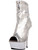 The AMBER-411 Sexy Womens 6" Open Toe Silver Sequin Bootie With Side Zip Shoes