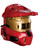 Halo Adult Red Spartan Costume Vacuform Half Mask