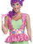 Women's Circus Sweetie Pink Costume Accessory Clown Apron And Polka Dot Belt