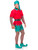 Adult's Holiday Christmas Elf Costume With Leggings