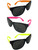 Set Of 12 Cheesy Retro 80s Neon Orange Pink Yellow With Black Costume Sunglasses