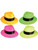 20's Neon Bootlegger Gangster Fedora Hat Party 12 Pack Costume Accessory