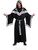 Mens Evil Sorcerer Black Silver Robe With Oversized Hood Size Large 42-44