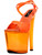 Women's 7 1/2" Platform With Neon Orange UV Reactive Upper & Platform Shoe