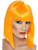 Adult Womens Sexy Glam Short Blunt Fringe Neon Orange Wig Costume Accessory