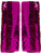 Women's Sexy Long Magenta Pink Sequin Fingerless Club Dazzle Sleeves