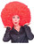 New Mens Womens Costume Huge Red Afro Disco Clown Wig
