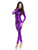 Women's Sexy Liquid Metal Purple Lame Costume Unitard