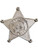 Jumbo Cowboy Police Costume Accessory Silver Deputy Sheriff Badge