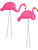 Two 26" Pink Flamingo Party Decoration Yard Ornaments