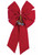 Red Velvet 6 Loop Christmas Bow With Bells Door Wall Fireplace Decoration