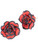 Day Of The Dead Decorative Red Rose Earrings Costume Accessory