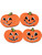 12" Set Of 4 Pumpkin Halloween Character Cutouts Party Decorations