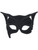 Deluxe Costume Black Velvet Venetian Carnival Cat Ears Mask