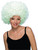 Adult Womens White Glow in the Dark Curly Afro Costume Wig