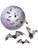 Set Of 4 8-18" 2 Sided Moon And Bats Halloween Cutouts Party Decorations