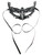 Kid's Black Elegant Laser Cut Masquerade Tie On Eye Mask Costume Accessory