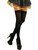 Adult Sexy Black Opaque Thigh High Costume Stockings