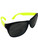 Cheesy Retro 80s Neon Yellow & Black Costume Sunglasses