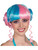 Womens Sexy Vivid Blue Pink Baby Girl Buns Leia Nicki Minaj Costume Punk Wig