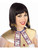 Egyptian Costume Black Cleopatra Wig With Gold Beaded Braids