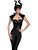 Womens Deluxe Sexy Black Maleficent Evil Witch Bustier Corset Top Costume