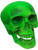 Green Skeleton Skull 7" Prop Haunted House Halloween Decor Decoration