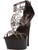 The AMBER-531 Sexy Womens 6" Black Platform With Intricate Cut Out Design Shoes