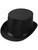 New Deluxe Black Satin Magician Butler Formal Costume Top Hat