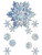 22" Hanging 3-D Snowflake Mobile Scene Setter Christmas Holiday Decoration