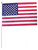 1 x 1.5' American Flags Wooden Dowel Parade USA Flags