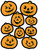 Set Of Jack-O-Lantern Halloween Themed Sticker Decorations