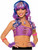 Womens 80s Sugar Vibe Sexy Blue Purple White Berry Delight D-Lite Wig