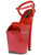 Sexy Womens 7 1/2" Red Platform Plain Vamp & Quarter Strap Shoes