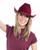 Adults Deluxe Burgundy Wild Wild West Cowboy Hat Costume Accessory