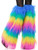 Adults Womens Rainbow Sexy Club Rave Furry Monster Leg Warmers