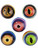 12 Hi Bounce Bouncy Ball Crazy Monster Cat Assorted Eye Balls Toy Set