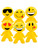 6 Pack Of 27" Inflatable Emoji Emote Emoticon Face Men Decoration