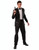 Adults Mens Black White Formal Butler Gentleman Tuxedo Black Tie Spy Costume