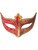 Adults Red And Gold Trim Venetian Masquerade Half Mask Costume Accessory