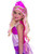 Child's Lumina Barbie Long Blonde Wig With Attached Tiara Costume Accessory