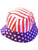 American Flag Patriotic Bucket Hat Red White And Blue Costume Accessory