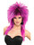 Mens Womens Purple Punk 80s Rock Pizazz Costume Accessory Wig