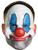 Adult Clown Jester Chinless Half Vinyl Costume Mask