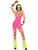 Women's Sexy Club Candy Rave Party or 80s Pink Sweetheart Party Costume Dress
