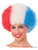 New Mens Womens Child American USA Red White And Blue Patriotic Afro Clown Wig